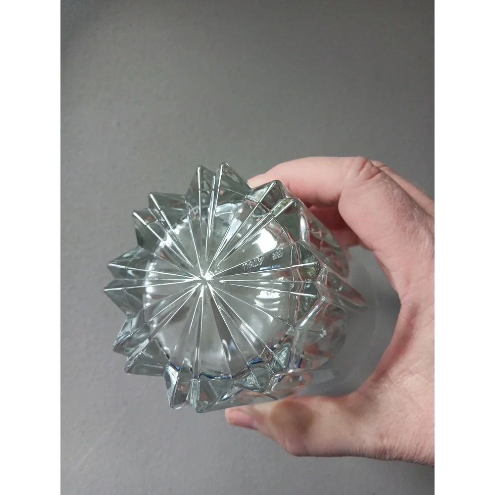 2 Italian Rocks Glass UNMATCHED Cut Glass Art‎ Deco Regency Luxury Barware Retro - Picture 10 of 10